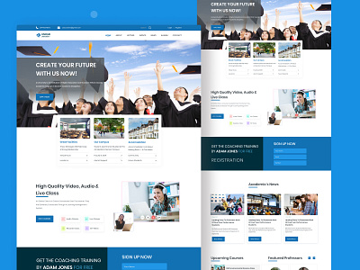 Website design: Education 📖 📚 branding design landing page design ui ux web design web ui