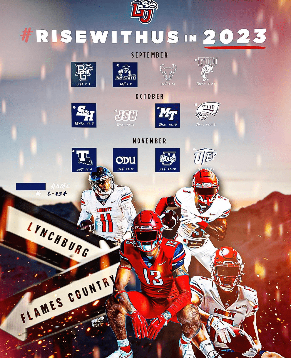 Liberty Football Schedule Graphic by Steel City Creative on Dribbble