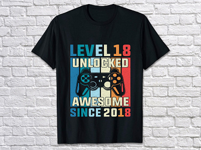 LEVEL 18 UNLOCKED AWESOME SINCE 2018 best tshirt for gaming ferran gaming gaming gaming apparel gaming controller gaming for good shirt gaming gear gaming joystick gaming setup gaming t shirt gaming t shirts gaming t shirts for men gaming t shirts for women gaming t shirts kids hidden gaming room royalty gaming t shirt t shirt design t shirt design ideas t shirt game