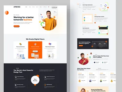 Digital agency website service page design agency inner landing page agency inner page case studies company landing page corporate creative website homepage design landing page marketing landing page mordern service page design ui ux webdesign