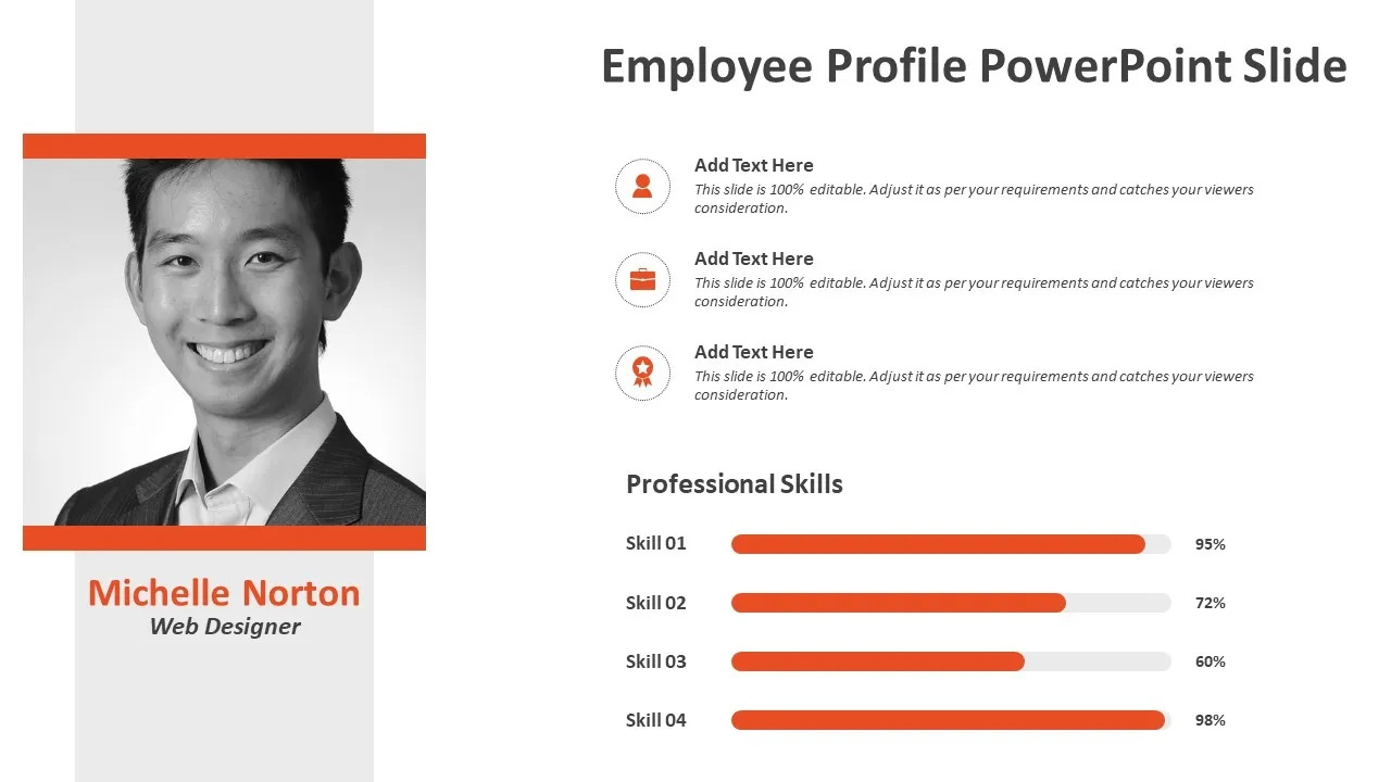 Employee Profile PowerPoint Slide by Kridha Graphics on Dribbble