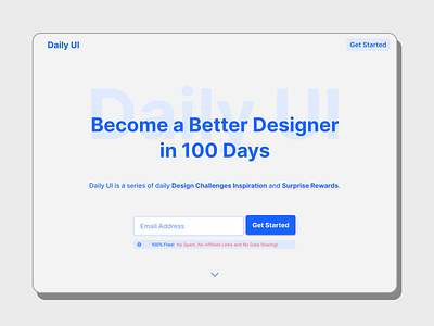 DailyUI #100 - Redesign Daily UI : Landing Page dailyui landing page redesign web design