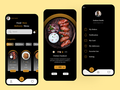 Food Delivery Application application applicationdesign food food delivery mobile design ui uidesign uiux ux uxdesign