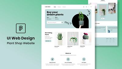 GreenMindPlantCommerce design e commerce illustration plants e commerce ui ux