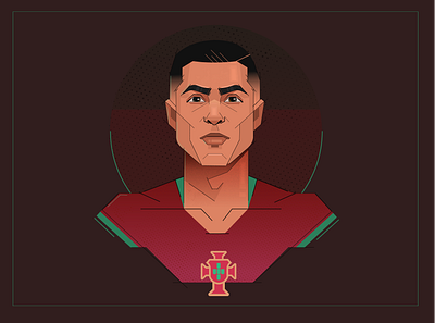 Cristiano Ronaldo cr7 cristiano ronaldo design football graphic design illustration portugal qatar star strong vector world cup