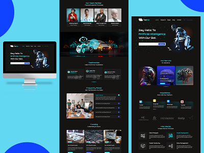 Tecno - Artificial Neural Network AI Web Theme ai ai theme artificial intelligence branding design figma graphic design illustration landing page mid journey theme typography ui web web design web development website