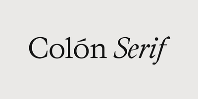 Colón Serif Font animation graphic design illustration logo