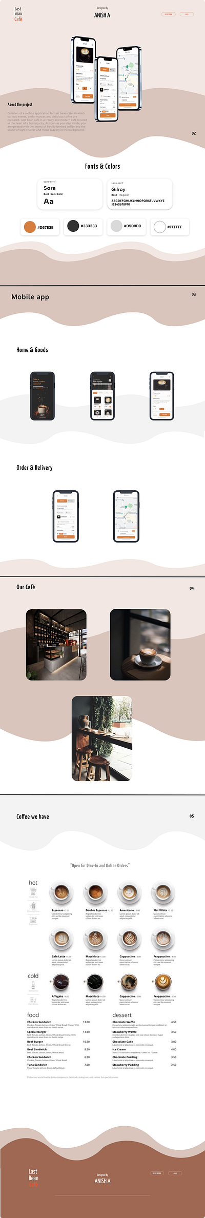 LAST BEAN CAFE || Mobile app design branding graphic design logo ui user interfave ux