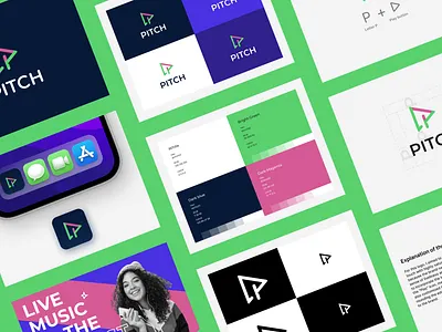 Pitch Logo Identity app brand identity branding logo logodesign music podcast
