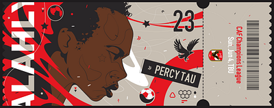 Percy Tau african al ahly branding caf champions league design egypt football graphic design illustration logo percy tau star ui ux vector