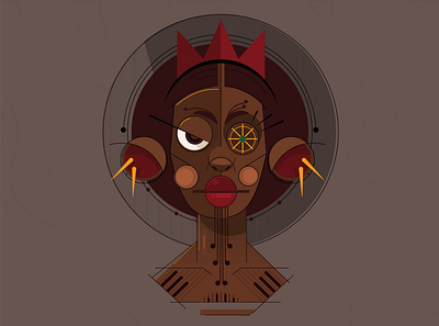musical background african african girl african style black girl design graphic design illustration muosic musical background musical instruments nuba ui ux vector