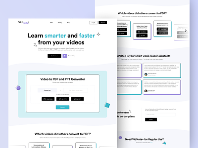 Video to PDF and PPT Converter clean design minimal pdfconverter productivitytool uiux videoediting webapp website