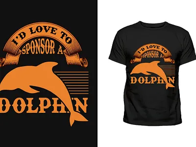 dolphin t-shirt design animation branding design illustration kdp logo svg t shirt typography ui