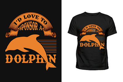 dolphin t-shirt design animation branding design illustration kdp logo svg t shirt typography ui
