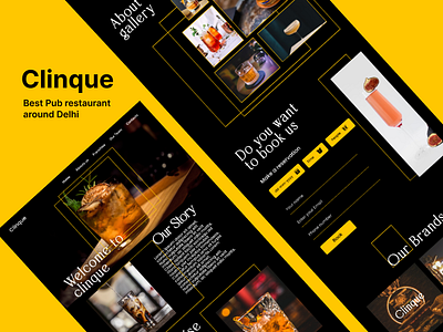 Clinque - Discover the Best Pub Restaurant with Our Website design graphic design inspiration pub restaurant ui uiux ux webdesign website
