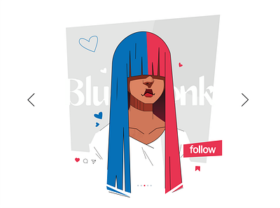 Blue Monk blou blue monk branding design following girl graphic design illustration imagine instagram logo motion graphics music red social media ui ux vector women