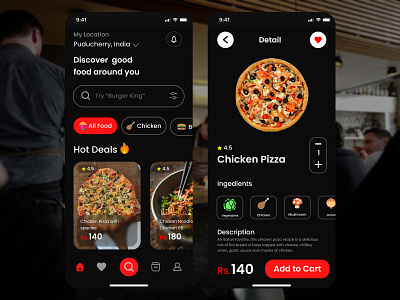 Food Ordering App UI Design 3d animation branding figma google graphic design graphic designer logo mobile ui design mobile uiux designer motion graphics ui ui designer uiux ux designer