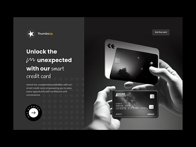 Smart Credit Card | Landing Page card credit card landing page smart card ui ux