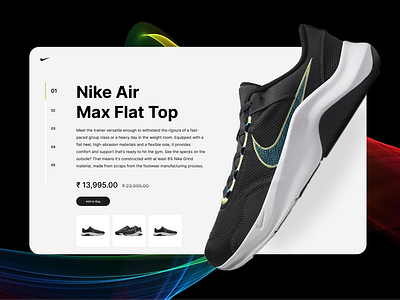 Nike Shoe Website Design design jordan nike product page shoe ui ux web design