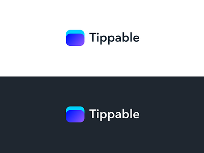Fintech startup Tippable logo branding fintech logo startup tipping