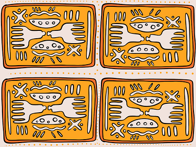 The King's Lunch box african art doodle illustration pattern patterns procreate