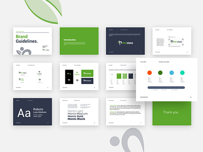 Pro Eras Brand Style Guide. bookdesign brandbook branddesign brandguide brandidentity branding brandingservices colorpalette colorversion design document guidelines human identity leaf life logo manual styleguide visualidentity