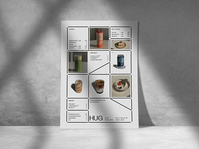 Modular coffee menu a3 aesthetic clean coffee design graphic design menu minimalism paper design restraunt typography white