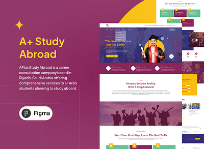 A Plus Study Abroad Website Design app branding design graphic design illustration logo typography ui ux vector