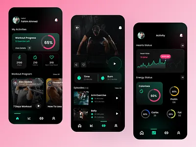 Fitness apps design app branding design fitness graphic design graphics mobile app ui ux website