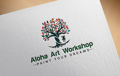 Aloha Art Workshop Logo 3d animation branding design graphic design illustration logo logo design motion graphics ui