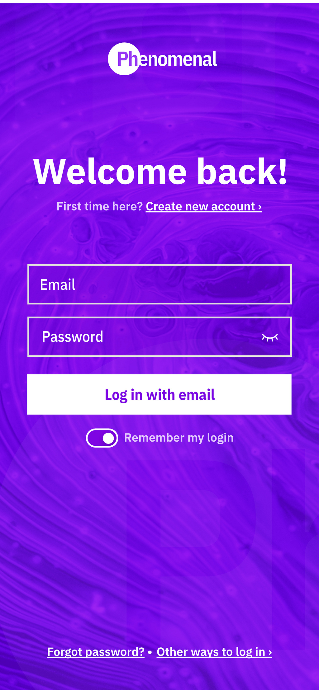 Login mockup by Michoel Samuels on Dribbble