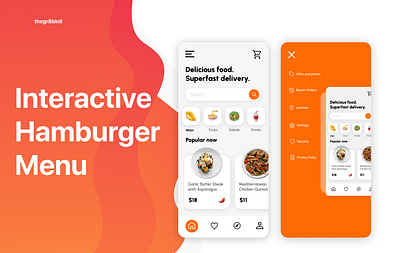 Interactive Hamburger Menu ai animation dashboard figma interaction design minimal modernui ui