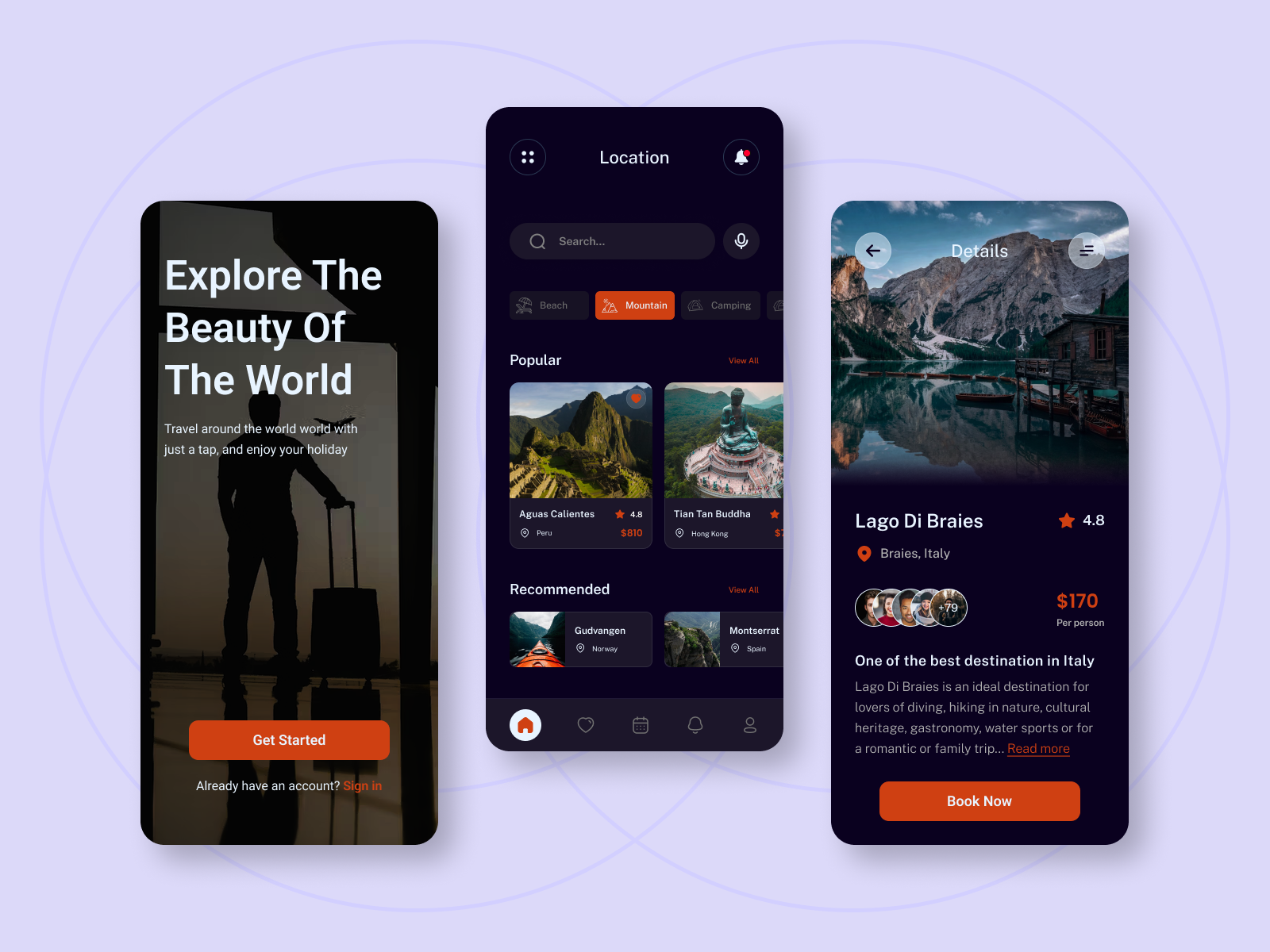 Travel App UI Design by Mahmudul Hasan on Dribbble