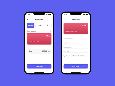 Daily UI #2 - Credit Card Checkout 100days apple pay credit card daily ui dailyui design finance mobile mobile design paypal ui ui design uichallenge uiux design ux ux design