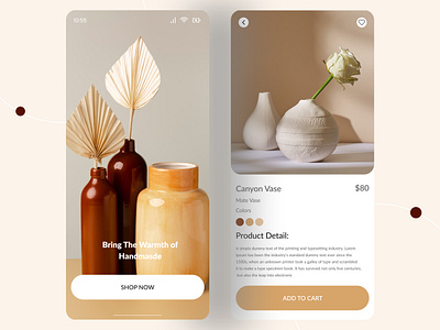 Pottery & Decoration App UI Design