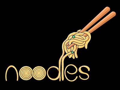 Noodles logo design 2d design artwork branding design digitalart drawing food freehanddrawn graphic design identity logo noodles