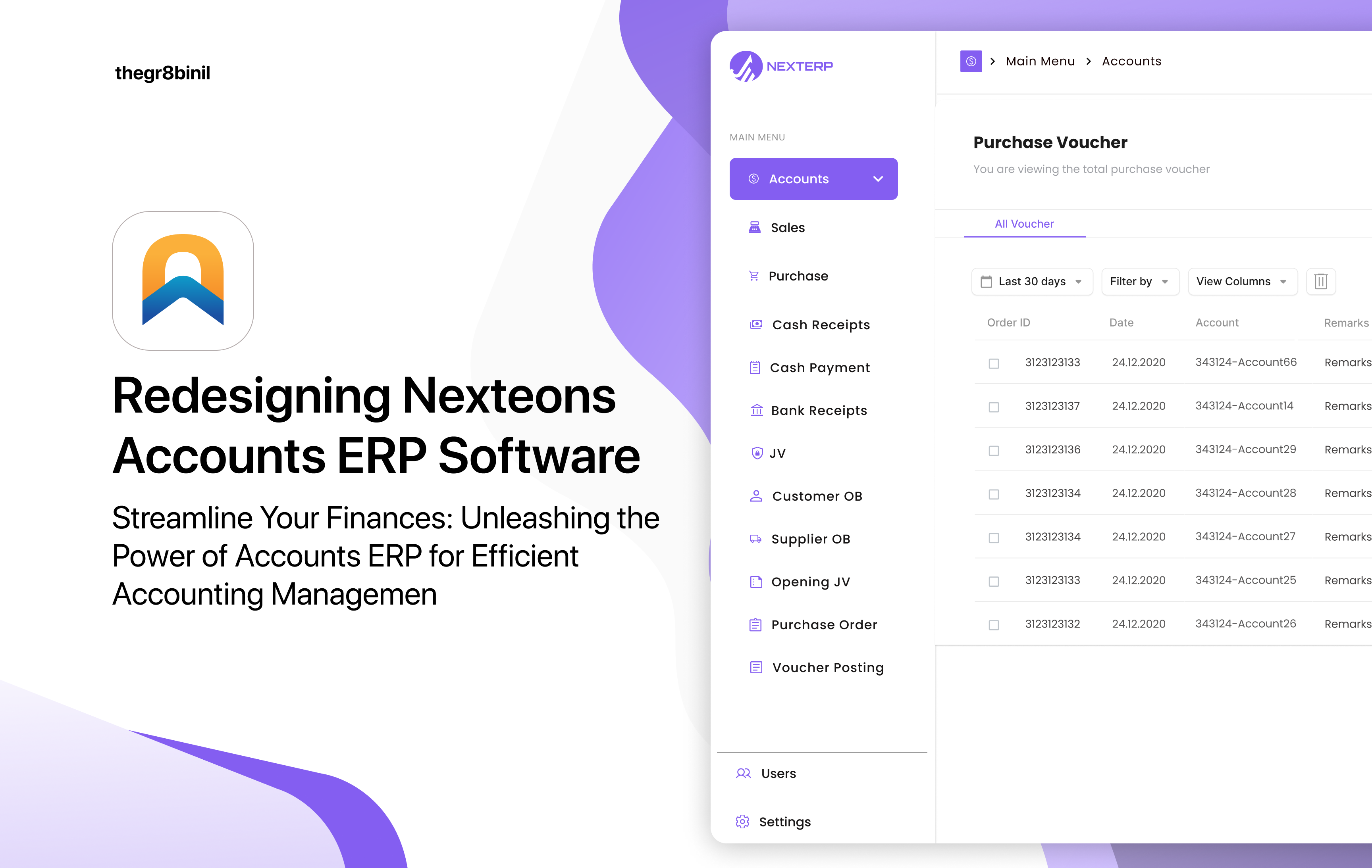 Redesigning Nexteons Accounts ERP Software By Binil B On Dribbble