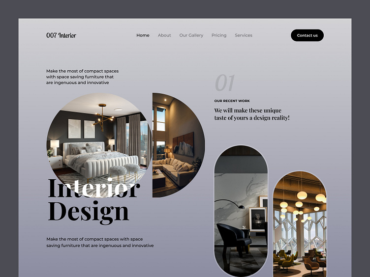 007 Interior | Furniture and Interior Design Website UI by RH Choyon on ...