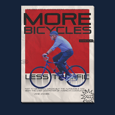 More Bicycles bicycle bike design poster red