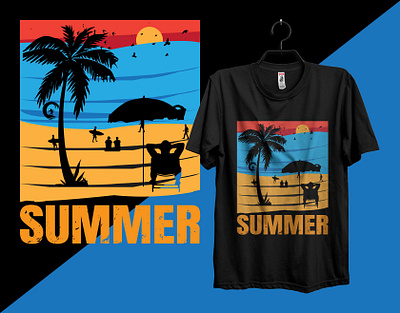 Summer T-shirt Design advenger black t shirt branding branding t shirt custom t shirt design graphic design hiking illustration logo minimal outdoor summer surfing t shirt design typography typography t shirt uk usa vector