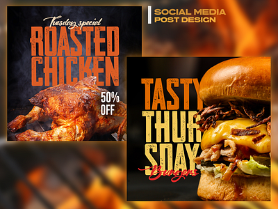 Fast food social media post design design graphic design social media design