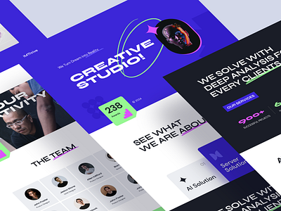 IMThrive - Creative Agency Website Pack agency website ai ar branding creative creative agency design illustration landingpage marketing agency product server software firm tech agency ui ux vr