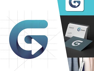 Growth Logo, Logo, Logo Design, Branding, Brand Identity brand identity branding brandmark custom g custom logo design g letter logo graphic design identity identity design letter letter logo logo logo design logo designer logo mark mark monogram typography vect plus visual identity