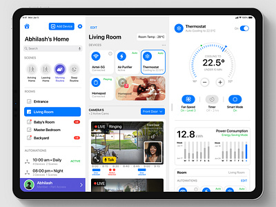 Smart Home Apllication Concept apple design ipad product design ui ux