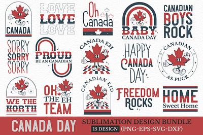 Canada Day Sublimation Design Bundle canada boy shirt