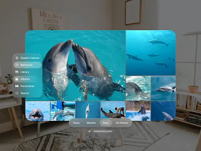 Photos APP UI(VisionOS) app apple design photos spatial ui ui ux visionos