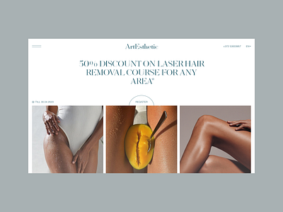 Design concept for laser hair removal saloon beauty saloon concept design laser hair removal typeface typography ui ux web