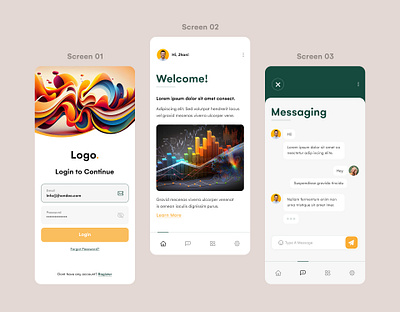 Messaging Screen app design graphic design logo ux
