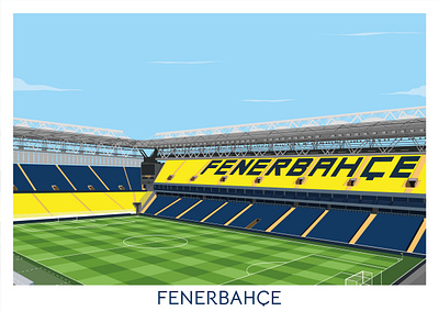 Fenerbahçe art design drawing football graphic design illustration poster stadium design