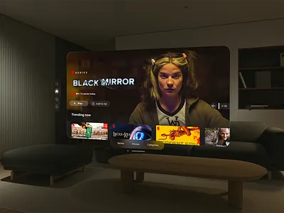 Future Labs - Netflix for Vision Pro apple augmented reality design netflix spatial design ui ux visionpro